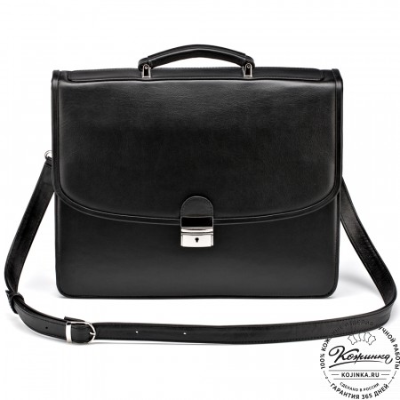 Кожаный портфель "Брест" (черный)